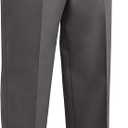 Red Kap Men's Wrinkle-Free Regular Fit Twill Blend Work Pants (28W x 30L, Black)