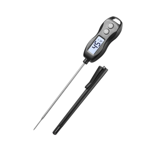 Digital Meat Thermometer Backlight,Waterproof Instant Read Food Thermometer for Cooking Grilling BBQ Baking Liquids Beef Turkey (Black)