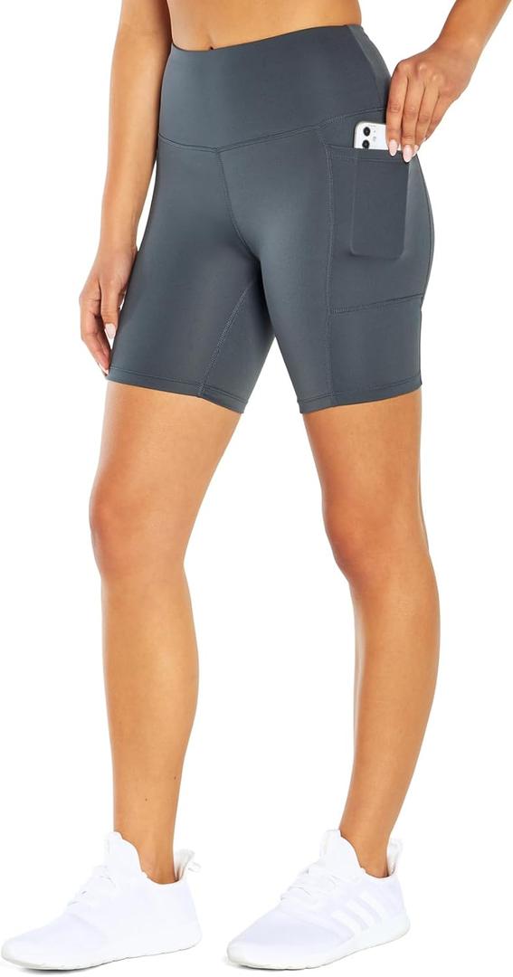 Bally Total Fitness Women's High Rise 7" Pocket Short (S, Turbulence)