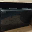 IRIS USA 27 Gallon Heavy Duty Truck Bed Toolbox Storage Tote Bins with Lids, 4 Pack - Made in USA, Tough Snap On Lockable Lid Stackable Industrial Tubs, Garage Organization Reusable Box - Black/Yellow