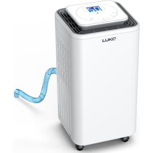 LUKO 2000 Sq. Ft Dehumidifiers for Large Room and Basements, 30 Pints Dehumidifier with Drain Hose, Auto or Manual Drainage, 0.528 Gallon Water Tank, Auto Defrost, Dry Clothes Function, 24H Timer