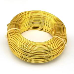114 Feet 2.5mm Gold Aluminum Wire 10 Gauge Bendable Anodized Sculpting Metal Craft Wire Floral Armature Wire Weaving Wrapping for Dolls Skeleton Wreath DIY Jewelry Making