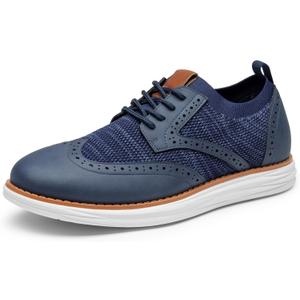 Bruno Marc Men's KnitFlex Craft Mesh Oxfords Sneakers Casual Dress Lace-Up Lightweight Walking Shoes, Size 9