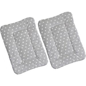 2 Pcs Pet Bed Mats. Ultra Soft Pet (Dog/Cat) Bed with Cute Prints. Reversible Faux Lambswool Kennel Pad for Medium Small Dogs and Cats. Machine Washable Pet Bed. (22.5"L x 15.0"W x 1.2"Th)