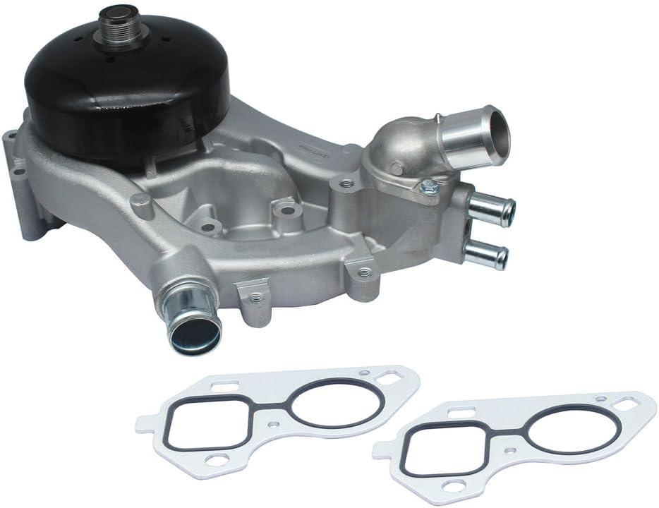 Water Pump Kit with Metal Gasket and Thermostat for 07-20 Chevy Silverado 1500 Tahoe Avalanche Suburban, 07-17 GMC Sierra 1500 Yukon XL Savana, 07-14 Cadillac Escalade, Hummer, 4.8L 5.3L 6.0L, AW6009