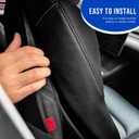 Automotive Seat Back Protector for Tesla Model 3/Y (2017-2025) - Waterproof Leather Kick Mat with Storage Pocket