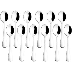 Hiware 12-Piece Demitasse Espresso Spoons, 4 Inches Stainless Steel Mini Coffee Spoons