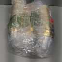 I00000 200 Pack Gold Plastic Cups, 9 Oz Elegant Clear Plastic Cups Gold Rimmed Disposable Glasses Fancy Disposable Party Cup Wedding Cup Drinking Tumblers Cocktail Glasses Perfect for Party