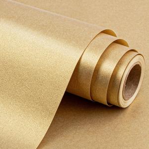Yarcony Shimmer Gold Wrapping Paper, Champagne Matte Wrapping Paper for Gifts, Solid Color Pearly-lustre Gift Wrap Paper for Wedding, Valentine's Day Birthday Baby Shower Christmas(17 Inch X 33 Feet)
