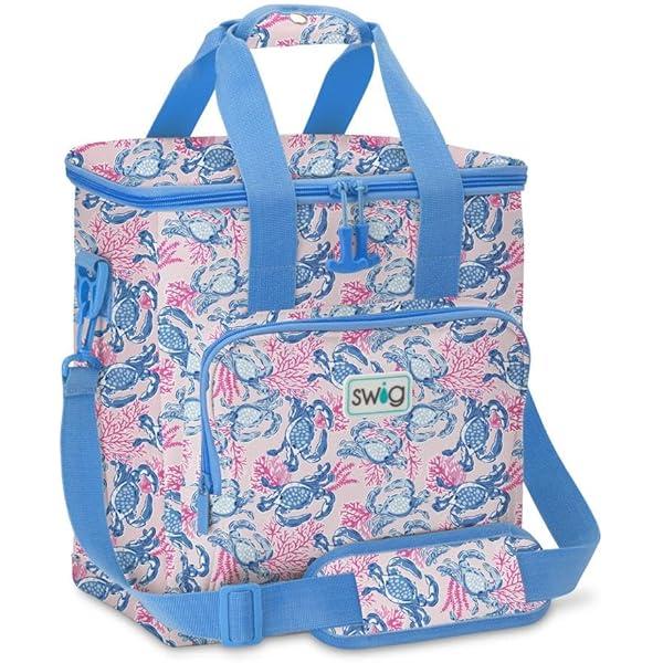 Swig Life Triple Insulated Cooler Bag with Zipper, Large Travel Cooler Bag Holds 16-24 Cans, or 6 Wine Bottles, Insulated
