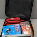 Car Emergency Safety Kit Bag with Portable Air Compressor, Jumper Cables,First Aid Kit, Tire Pressure Gauge, Auto Vehicle Safety Road Side Assistance Kits Essentials,for Women, Men, Teen