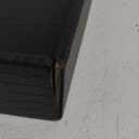 Lyellfe Black Serving Tray with Handles, Decorative Ottoman Tray in Alligator Faux Leather, 17x12 Inch Rectangular for Coffee Table, Living Room, Bed or Dressing Table