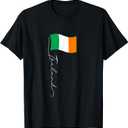 Family Heritage Gifts Ireland Signature Flag Pole - Elegant Patriotic Irish Flag T-Shirt, Size XL