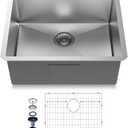 27" Undermount 18 Gauge 304 Stainless Steel Single Bowl Kitchen Sink with Accessary in 27"Lx19"Wx10"D