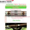 Exhaust Flex Pipe Universal Type 100% Stainless Steel For Heavy Duty and Cars (1 PC, 3.5X6X10)