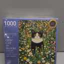 Puzzles for Adults 1000 Pieces - Black Cat & Flowers Theme Jigsaw Puzzle (27.5x19.7 Inch), Blooming Wildflower Challenging Puzzles for Adults, Family Game for Men & Women (Home Decor Gift)