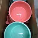 9 Pcs Plastic Raised Cat Bowls Bulk Elevated Tilted Dishes 15 Degrees Tilted Anti Vomiting Friendly Food Water Feeder Pet Slanted Stand Bowl for Indoor Cats Shelter(Cute,Pastel Color)