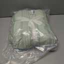 Cozy Bliss Seersucker Cooling Comforter King Size, Q-Max 0.45 Reversible Lightweight Cooling Blanket, Breathable Silk Smooth Summer Bedding Quilt for Hot Sleepers Night Sweats Sage Green