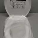 Hibbent Premium Elongated Toilet Seat with Cover(Oval) Quiet Close, One-Click to Quick Release, Easy Installation Never Loosen Hinge, Slow Close Toilet Seat and Cover, Easy Cleaning-White Color
