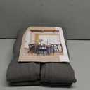 Charcoal Grey 84 Inch Pinch Pleated Linen Curtains 2 Panel Set for Living Room Thick Linen Textured Drapes 84 Inches Long Pinch Pleat Drapes Semi Sheer Curtain for Dining Bedroom Dark Slate Grey