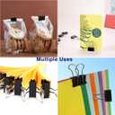2 x Ufmarine 120 Pcs Mini Binder Clips, Small Binder Clips Black, 15mm Paper Clips for Office