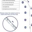 Swooper Flag Hardware, Feather Flag Pole Set and Ground Spike, 11FT Swooper Flag Pole Set for Advertising Feather Flag 8Ft
