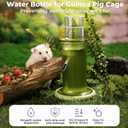 Mini&moe Hamster Water Bottle No Drip 4 oz Guinea Pig Water Bottle for Glass Tank with Stand Leak Proof Small Animal Water Dispenser for Gerbil Chinchilla Ferret Squirrel Hedgehog