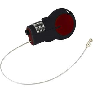 Lewis N. Clark Retractable Cable Lock (Red)