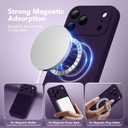 Magnetic for iPhone 17 Pro Case, Compatible with MagSafe, [Full Camera Protection][Screen Protector] Silicone Shockproof Protective Phone Case for iPhone 17 Pro 6.3", Deep Purple