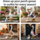 Porch Goose Garden Statue 2 Pack, Mom and Baby Goose Garden Decor, 20 Inches High Goose Statue, Big Resin Yard Decor, Outdoor Geese Figurine for Patio,Porch,Yard,Lawn Ornament, Gifts for Mom