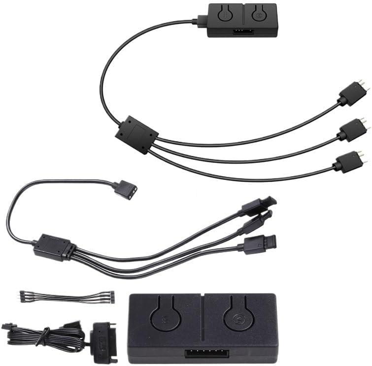 RGB Converter 5V to 12V RGB Transfer Hub 3pin to 4pin ARGB Light Fan Adapter