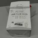 FUTEI Valentine's Day Red Decorative Throw Pillow Covers 18x18 Inch Set of 2, Square Soft Faux Rabbit Fur Thick Striped Cushion Cover,Winter Home Decor for Couch Bed Living Room