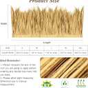 SEKKVY Tiki Hut Grass Roof, Mexican Style Palm Thatch Rolls, Artificial Palapa Thatch Roofing for Tiki Bar, Duck Blind Grass for Garden Umbrella Luau Party Decoration (Yellow, 16" x 394")