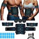 Ab Stimulator, Ab Machine, Tactical x Abs Stimulator, Abdominal Belt Fitness Portable Ab Stimulator, All-in-one MHD TENS Portable Fitness Workout Equipment for Men and Women, black