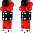 54 Pcs Casino Theme Decorations Casino Night Decorations Poker Party Decorations Including 6 Pcs 11inch Large Casino Dice Boxes 12 Pcs Poker Playing Cards Balloons for Game Night Decorations