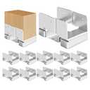 DEWHONETE 10Pcs 4x6 Post Base Brackets Fit for Concrete Deck Fence Post Anchor Base Holder Kit -Sliver