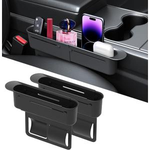 2-Pack Adjustable Car Seat Gap Filler (8.46"12.99"), Multifunctional Seat Side Organizer, Universal Fit Gap Stopper with Push-Pull Design, Prevents Items from Falling Between Seats