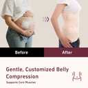 3 In 1 Postpartum Belly Band Abdominal Binder Post Surgery C Section Belly Binder Post Partum Hysterectomy Belly Support Wraps Postpartum Waist Trainer Essentials After Birth Beige, X-Large (XL)