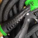 Flexi Hose Expandable Garden Hose with 8 Function Nozzle, 50FT - Lightweight Retractable Garden Hose, Water Hose - No-Kink Flexibility, 3/4 Inch Solid Brass Fittings and Double Latex Core (Black)
