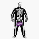 Fun World Costumes Men's Skeleboner Costume, Size S