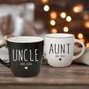 2 x Promoted to Aunt & Uncle 2026 Mugs Set, Pregnancy Reveal Announcement Mug Gifts, Pregnancy Announcement Mug Gifts, First Time Uncle & Aunt Gift, Baby Reveal Publicity Mugs Gift, 13Oz
