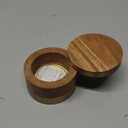 Kaizen Casa Acacia Wood Salt or Spice Box with Swivel Cover perfect for keeping table salt, gourmet salts, herbs or favorite seasonings, close at hand on your countertop.