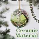 2 x Cross Ornament, Christmas Ornament  Christmas Tree Decor, Holiday Decoration, Stocking Stuffer, Christian Gifts, Religious Gifts, Festive Gift Idea, Gifts for Christians, Friends, and Family