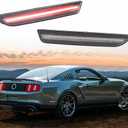 KAKABAS Smoked Lens Red LED Rear Bumper Side Marker Light Compatible With Ford Mustang 2010-2014, Full LED Rear Bumper Sidemarker Reflectors For 2010-2014-2PCS