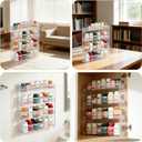 4-Tier Vitamin Storage Organizer, Medicine Organizer for Vitamin Bottles Pill Bottles Holder Rack for Countertop, Bathroom Cabinet Storage Items Are Clearly Visible