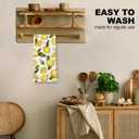 Summer Lemon Kitchen Towel, Lemon Themed Gifts Dish Tea Towel for Kitchen, Yellow Fruit Decorative Hand Towel for Bathroom, 16x24 Inches