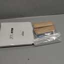 Blulu 1 Set 5" Newel Post Mounting Kit 4 Pcs L Bracket Metal Post Anchor with 4 Pcs Wooden Trim Deck Base Fasteners for Fastening Handrails Balustrades to Stairs and Floors