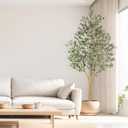 Realead Artificial Olive Tree 10 Feet, Large Fake Olive Tree with Natural Wood Trunk and Lifelike Fruits, Tall Faux Olive Tree 10ft for Home Office Decor