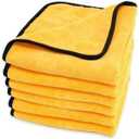 Cobra Gold Plush Microfiber Towel | Soft, Lint-Free Material for Safe Detailing | Absorbent & Durable | 6-Pack | 16x16 Inches : Automotive