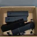 Heavy Duty Dorm Bed Risers Extenders, Increase Under-Bed Storage Space, Fits Bed Legs 1.5" to 2.2" Diameter, Thickened Steel for Extra Stability, 3-Level Adjustable Height, Black, 4-Piece.